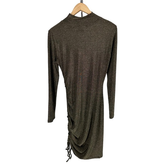 N:PHILANTHROPY Demetra Metallic Minidress Brown Gold Bodycon Stretch size Large - Picture 12 of 16